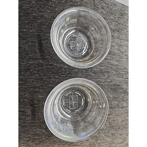 Vtg Glasbake USA #58 Beehive‎ Ribbed Clear 6oz Betty Jane Cup Ramekin Set Of 2